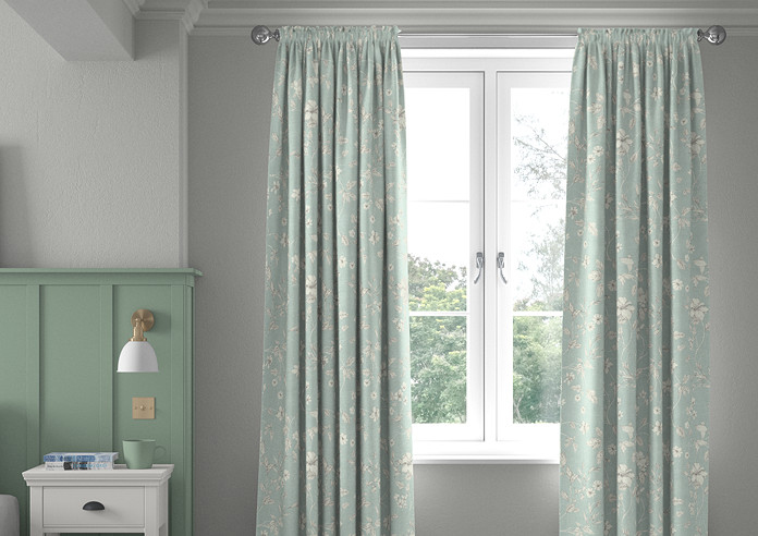 Etched Vine, Eau de Nil - Made to Measure Curtains - Image 3